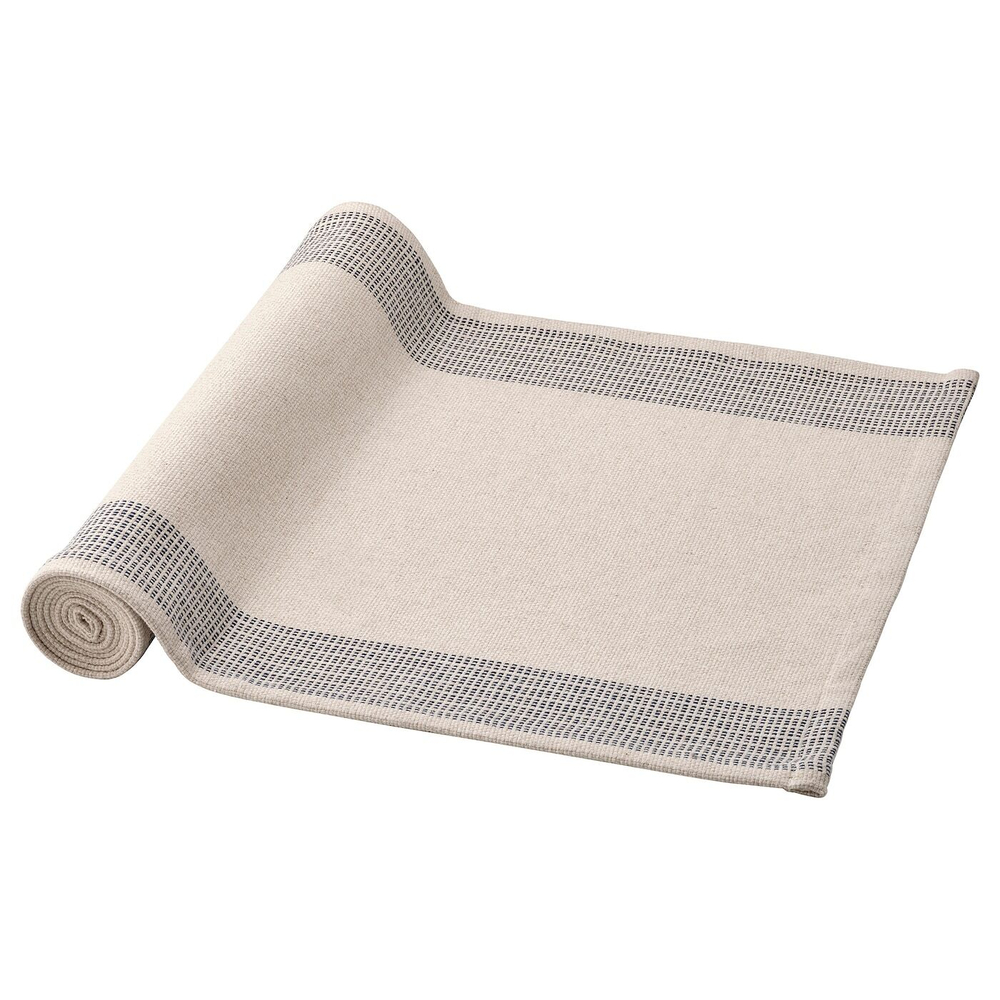 IKEA SILVERARV  (ИКЕА СИЛВЕРАРВ)  -  Настольная скатерть, голубой/бежевый, 45x150 см