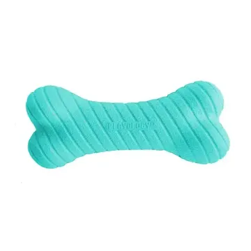 Playology Двухслойная жевательная косточка Dual Layer Bone для собак с ароматом арахиса, Голубая (Для крупных собак)