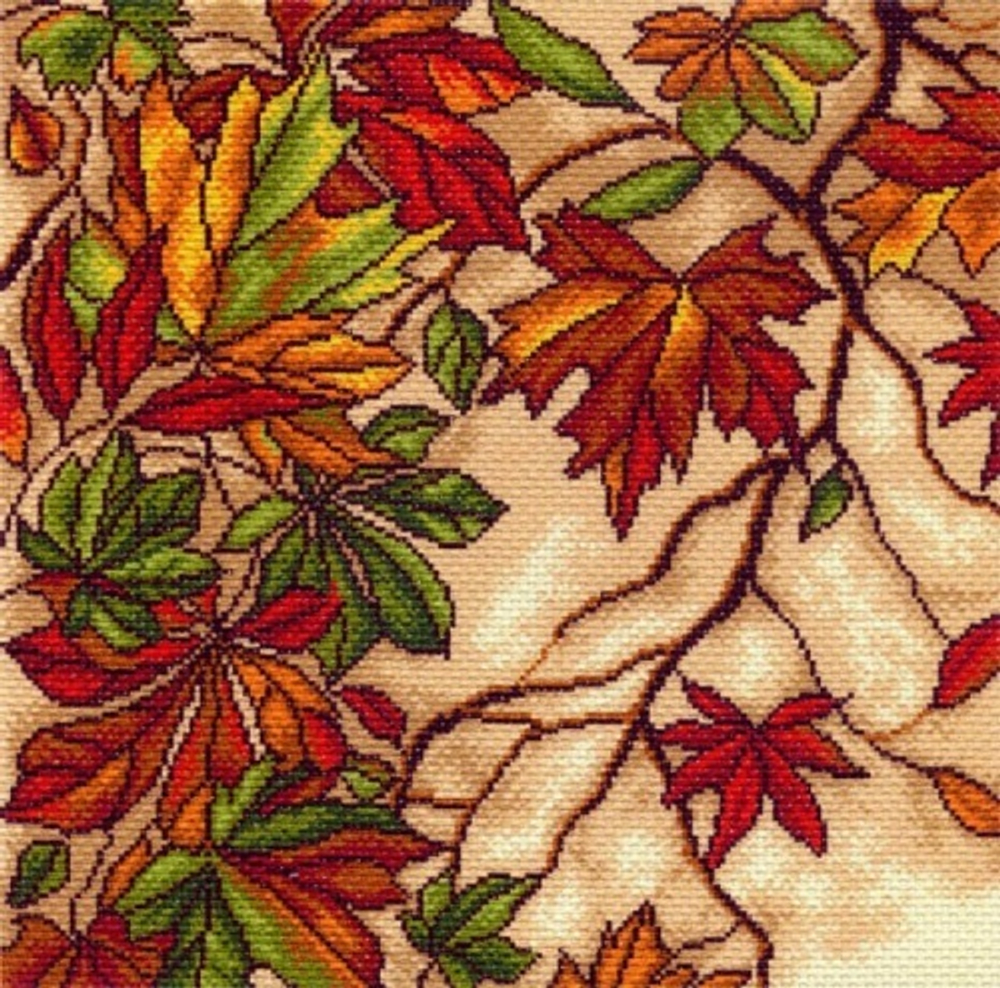 "Осенний вальс"-1462 канва с рисунком