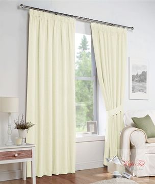 Палермо (молочный). Плотные шторы канвас.