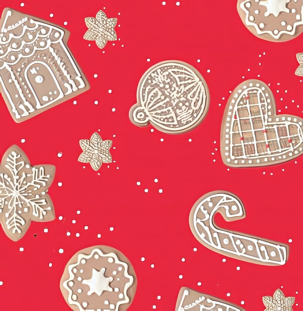 Упаковочная бумага 70*100см. "Пряники" (Центрум)