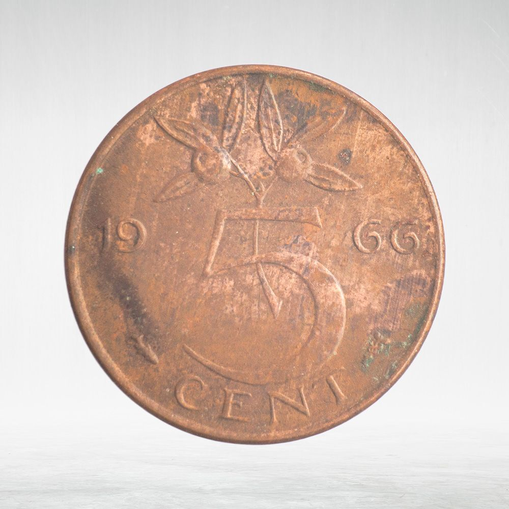 Netherlands, 5 Cents - Juliana, 1966, F