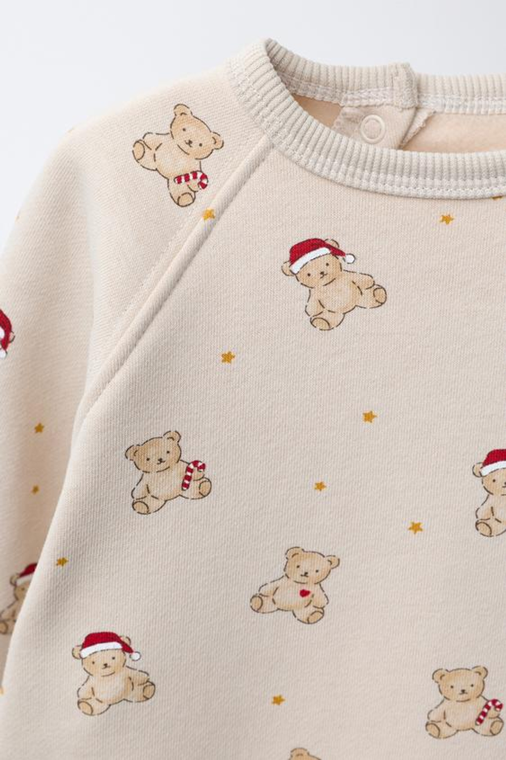 ZARA КОМПЛЕКТ ИЗ ТОЛСТОВКИ И БРЮК-ДЖОГГЕРОВ С МЕДВЕЖАТАМИ, ЭКРЮ