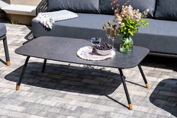 "Верона" лаунж-зона 5-местная плетеная из роупа (веревки), каркас алюминиевый темно-серый, роуп темно-серый