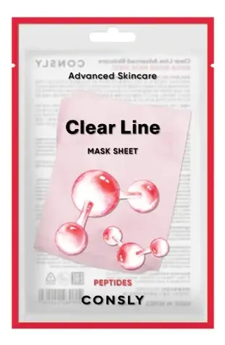 Тканевая маска с пептидами CONSLY Clear Line Advanced Skincare Peptides Mask Sheet