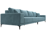 Диван прямой Льюес Лонг, Бирюзовый, Велюр, 122384
