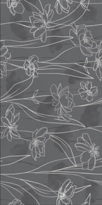 Керамогранит Floresta 17552 цветы серый ректификат