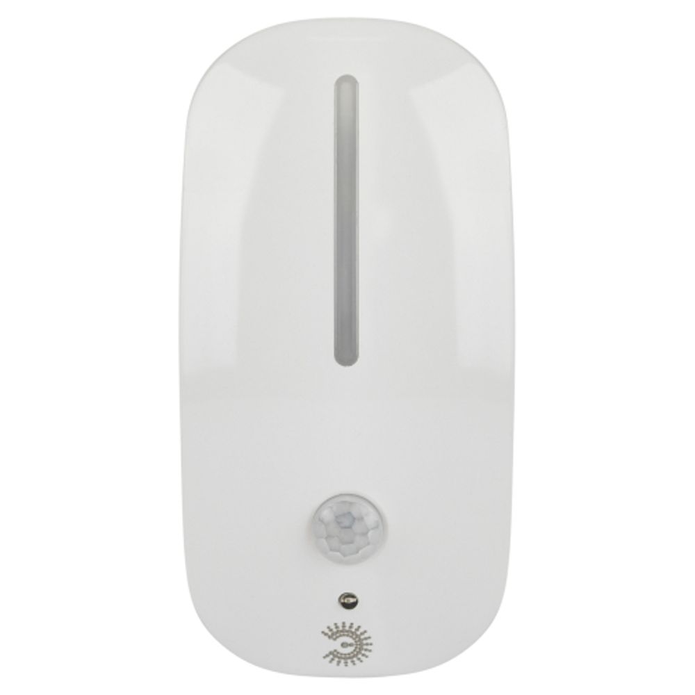 Ночник - светильник светодиодный ЭРА NN-621-LS-MS-W в розетку с датчиком освещенности и датчиком движения белый