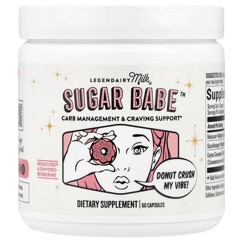 Legendairy Milk, Sugar Babe ™, контроль потребления углеводов и поддержка тяги, 60 капсул