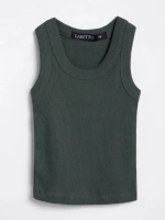 Темно-зеленая майка детская базовая
