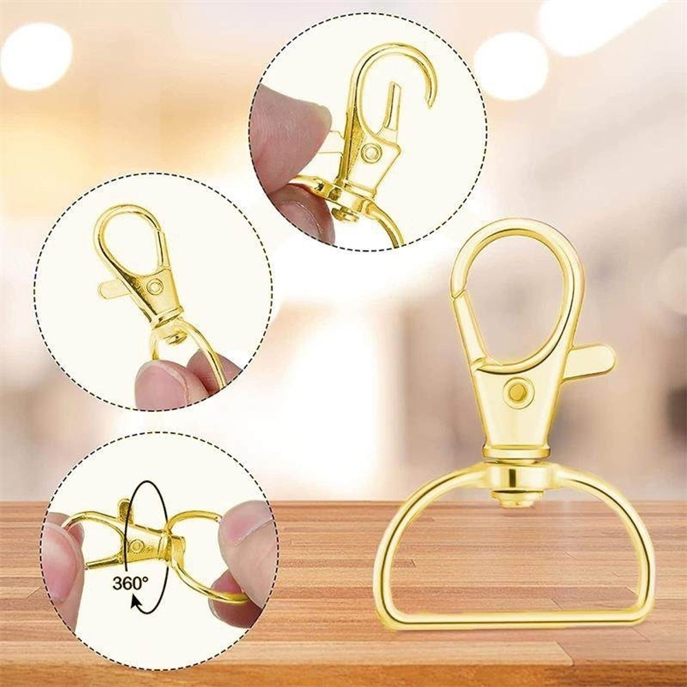 Карабин металл 20мм золото