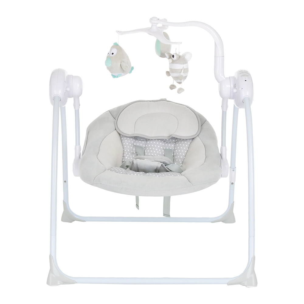 PITUSO электрокачели Marbella Grey/Серый Точки пульт, MP3,моск.сеть,адаптер,71*66*77см