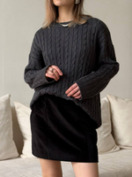 Джемпер с косами