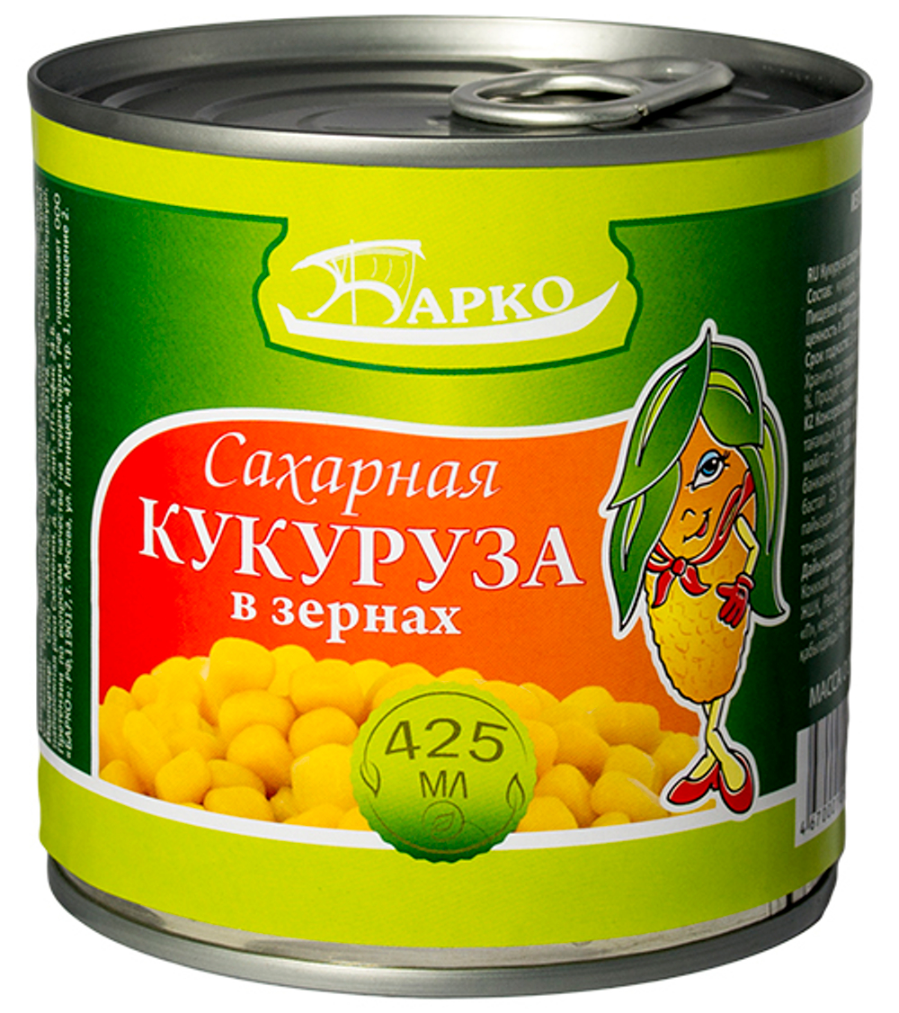кукуруза БАРКО 400гр ж/б (1х12)