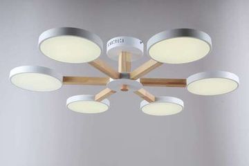 18026STD/6 WHITE+WOOD+WHITE (1) Люстра NW