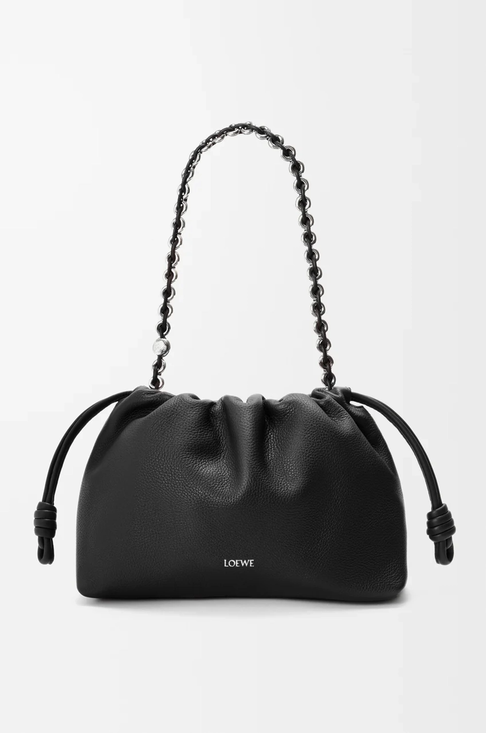 Loewe Сумка Flamenco среднего размера из зернистой телячьей кожи, черный