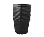 Набор из 12-и стаканчиков для рассады ЧЕРНЫЙ пластиковые, объем стаканчика 250 мл