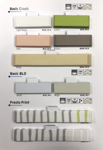 Жалюзи плиссе системы Bliss, ткань Basic Crush