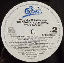 Винтажная виниловая пластинка LP Malcolm McLaren And The Bootzilla Orchestra Waltz Darling (Holland 1989)