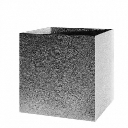 Кашпо CUBE SILVER MAX 100x100x100