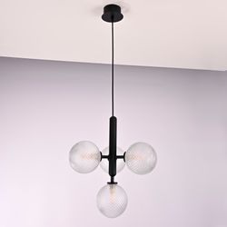 Подвесной светильник RAFFIN 4 Transparent Black