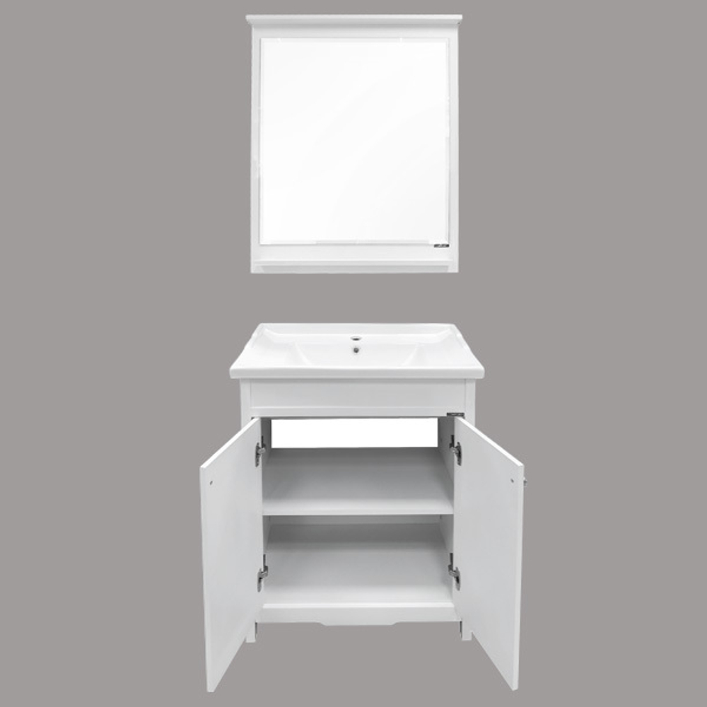 Comforty. Тумба-умывальник "Тбилиси-70" белый глянец с раковиной Comforty XD-F70