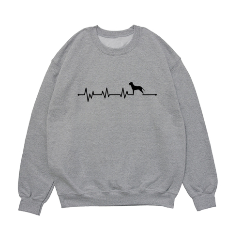 Свитшот "Аргентинский дог - сердечный ритм"