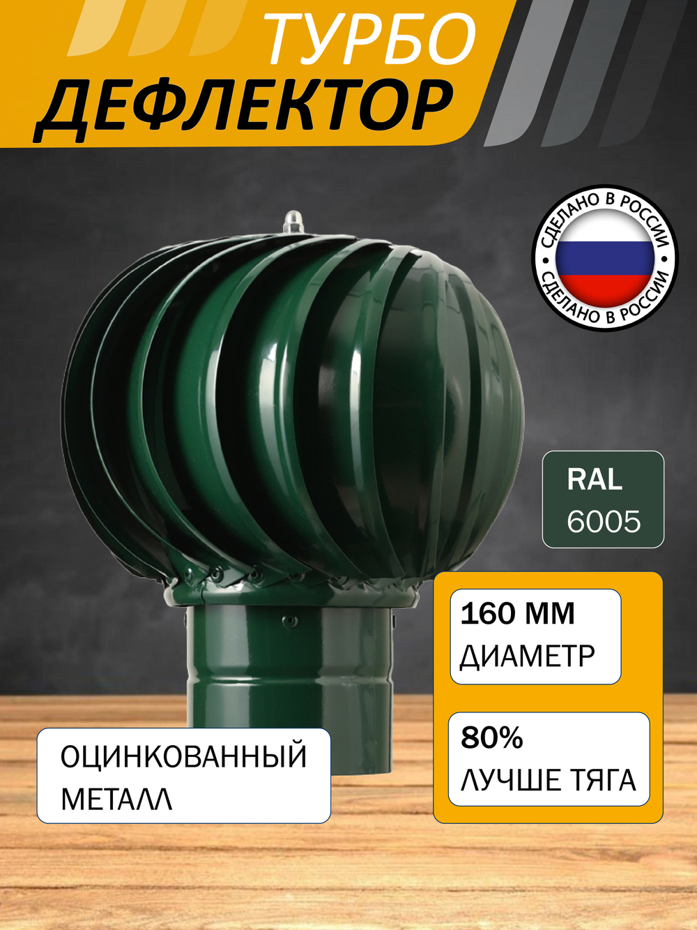 Турбодефлектор TD110, зелёный