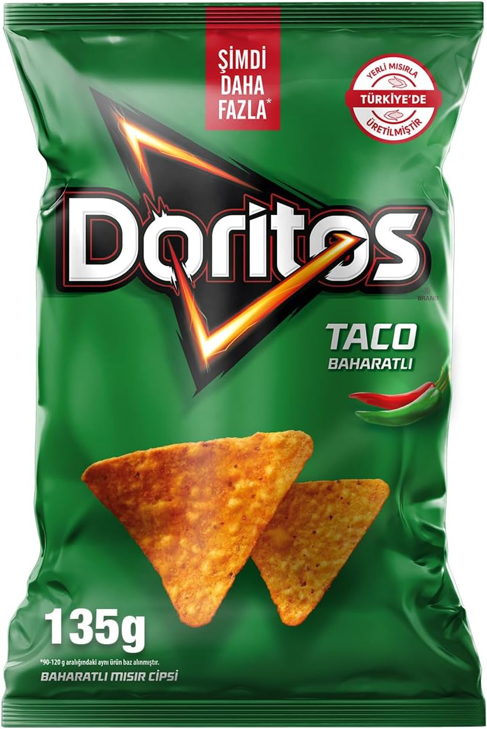 Чипсы Doritos с кукурузы со вкусом тако и специями, супер-упаковка, 135 г - ( 3 штуки )