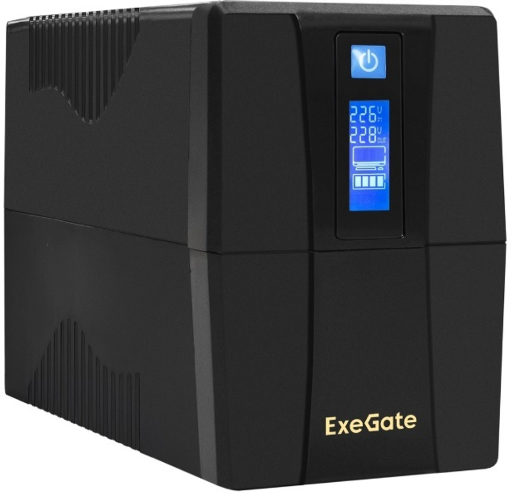 Источник бесперебойного питания  Exegate SpecialPro Smart LLB-1000.LCD.AVR.2SH.RJ.USB