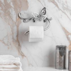 Держатель для туалетной бумаги Бабочка Эир Античное серебро