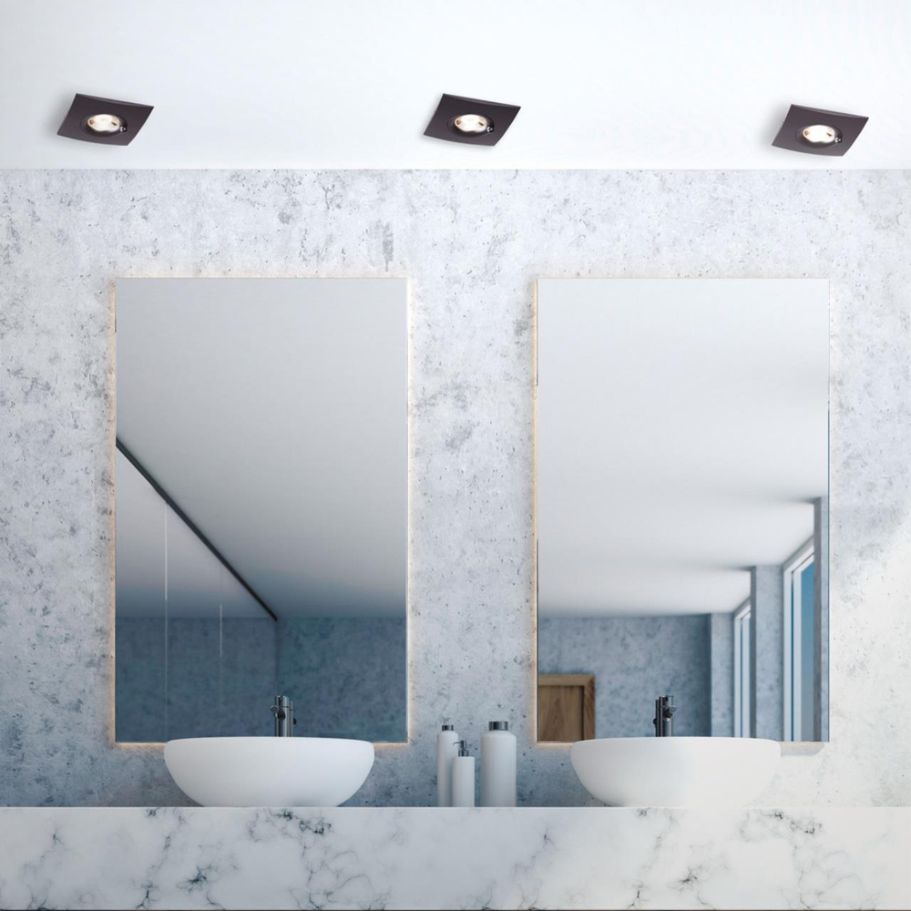 370796 SPOT NT21 530 черный Светильник встраиваемый влагозащищенный IP44 GU10 50W 220V WATER