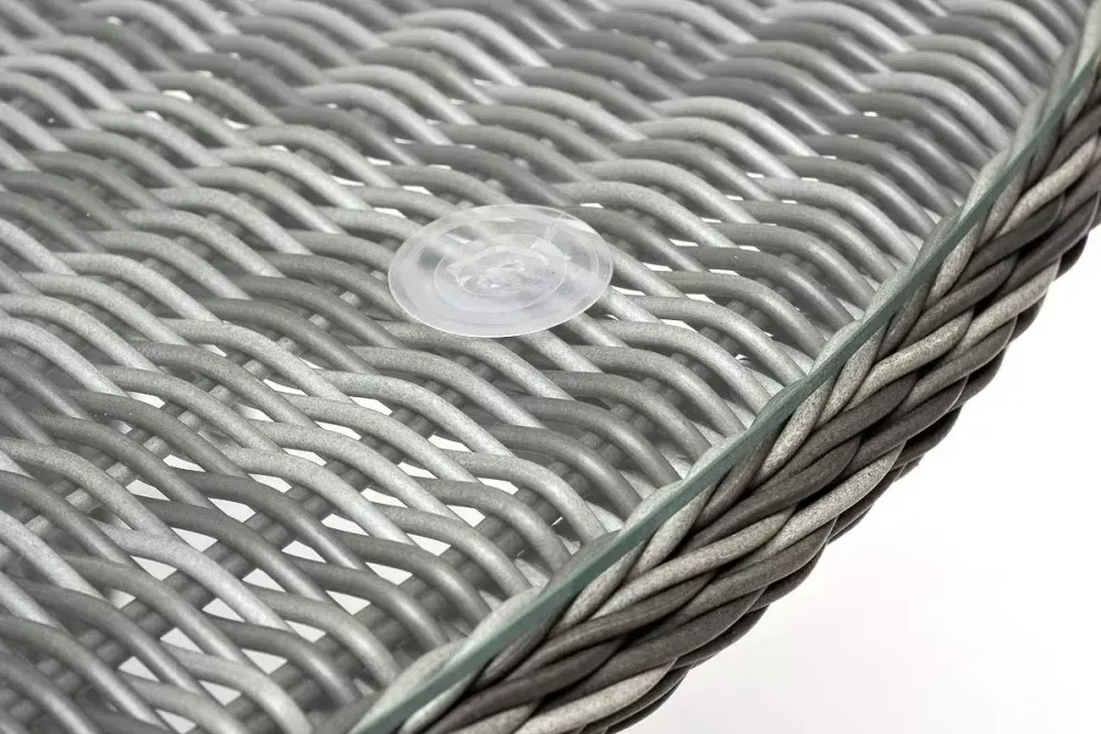 "Эспрессо" плетеный круглый стол, диаметр 150 см, цвет графит