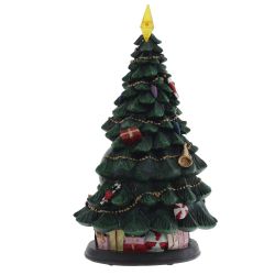 GAEM Фигур декор в стекл шаре "Елка и Снеговик" (подсв,муз, вьюга, AAх3 н/п), D 10 см, L19,5 W19,5 H35 см