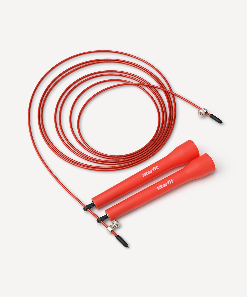 Скакалка RP-202, с подшипниками, с пластиковыми ручками, 3 м, красный