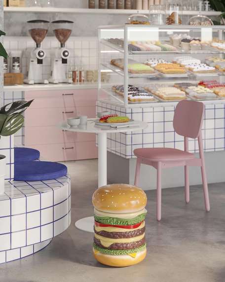 Стул Saga, рогожка, розовый