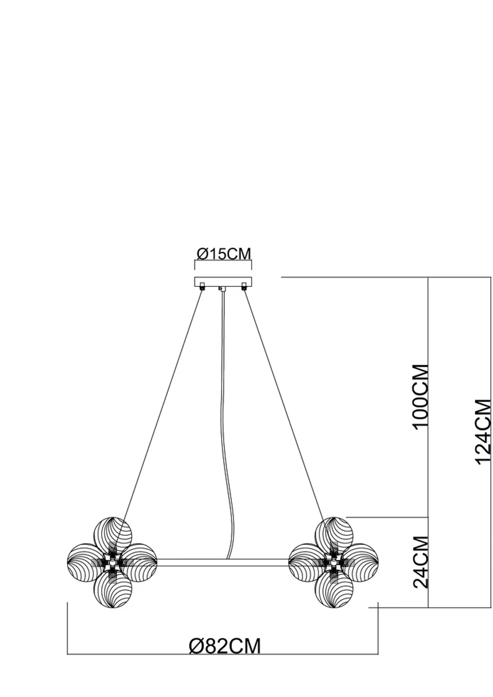 Подвесная люстра Arte Lamp ETEREO A5261LM-25GO