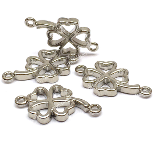 Коннектор "Клевер" 21х11 мм, родий