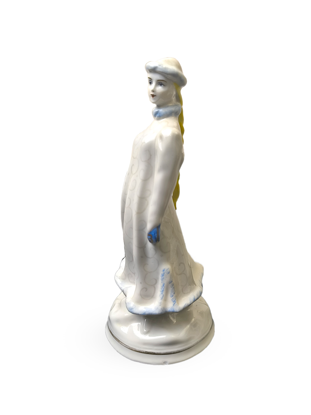 Фарфоровая статуэтка "Снегурочка с зайцем" Барановка