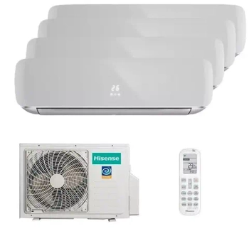 Мульти сплит-система Hisense на 4 комнаты (20+20+20+20 кв.м.) Silver