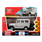 Модель ин. мет. "UAZ Hunter" 12см, открыв. двери, серебристый, в коробка HUNTER-SL (Технопарк)