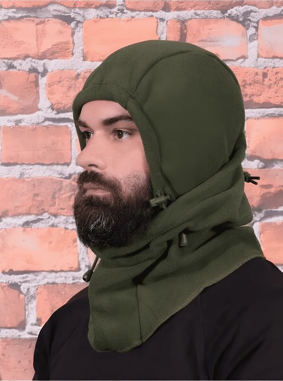 Тактическая зимняя балаклава флисовая Олива