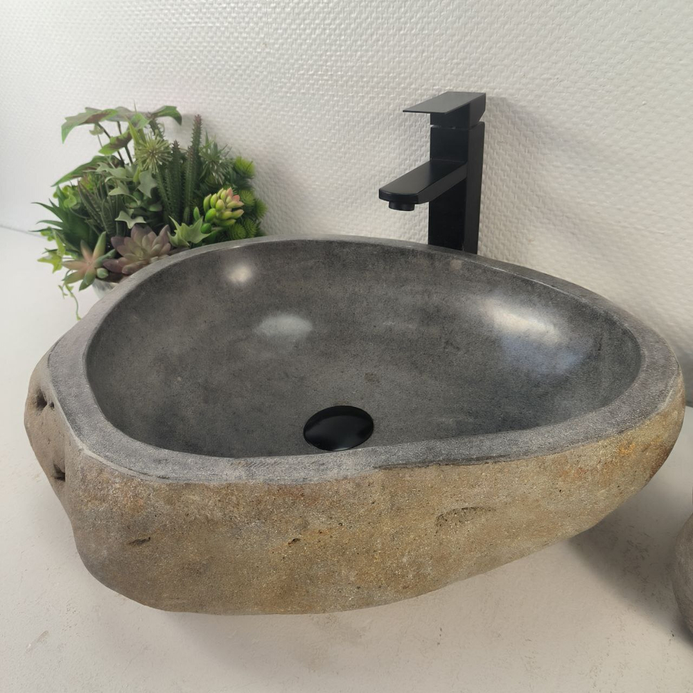 Раковина из речного камня RS-65581 55*44*15