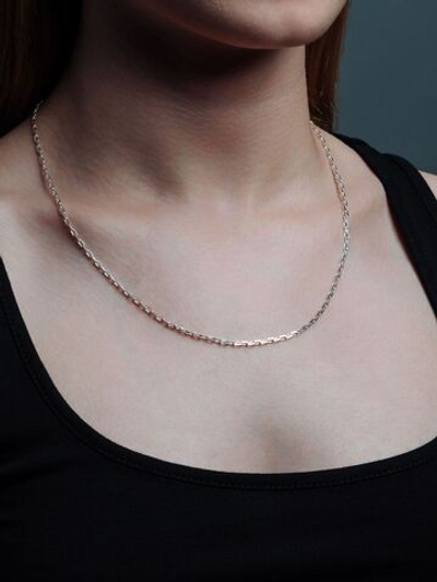 Silver Moon Цепочка Якорь граненный серебряная с серебрением, ширина 2,1 мм