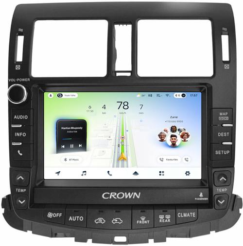 Магнитола для Toyota Crown / Crown Majesta S200 2008-2012 (цветной ШГУ) - Teyes CC4L монитор 9" IPS, Android 14, Быстрая, Snapdragon 662, CarPlay, 4G SIM-слот