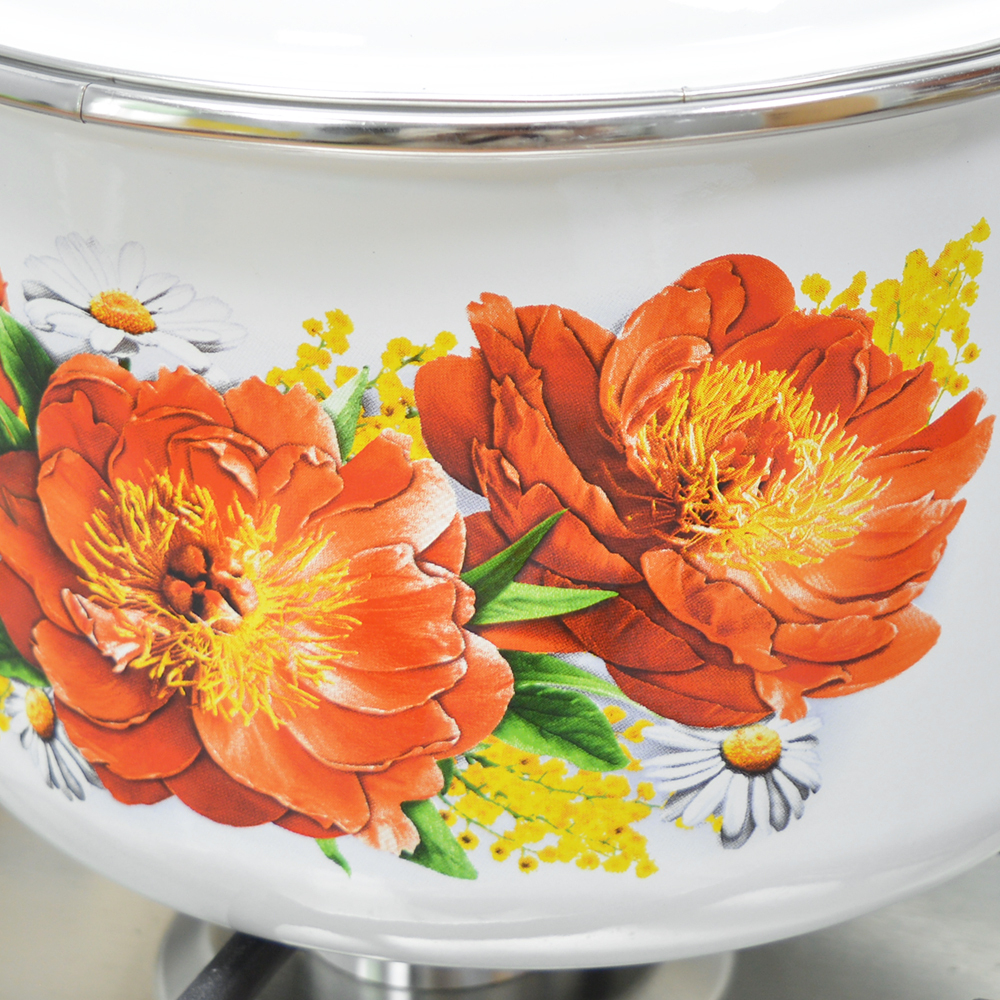 Кастрюля 4л "Пионы"