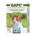 АВЗ Барс капли инсектоакарицидные на холку