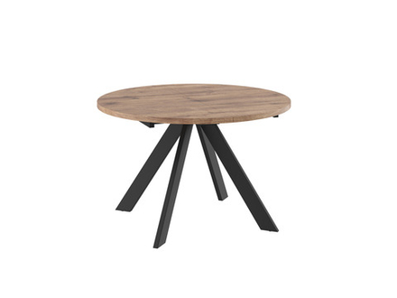 Стол МАМАДОМА Рондо D120, Дуб Веллингтон/Чёрный