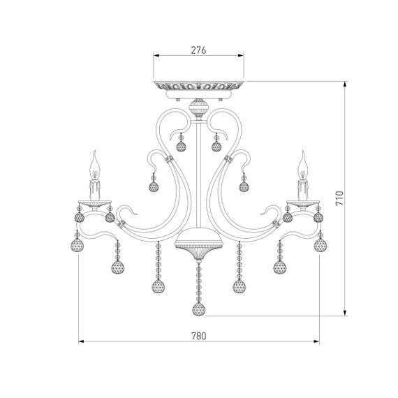 Подвесная люстра Eurosvet 12505/8 античная бронза Strotskis