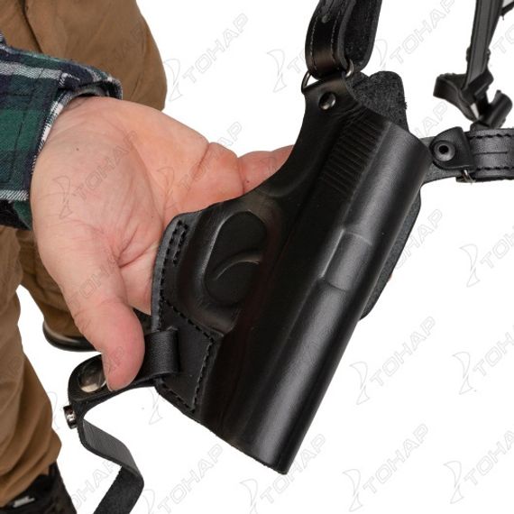 Кобура операт. под ПМ вертик. с запасной обоймой ПМ черная (HS-ОК-1-Нч) Helios